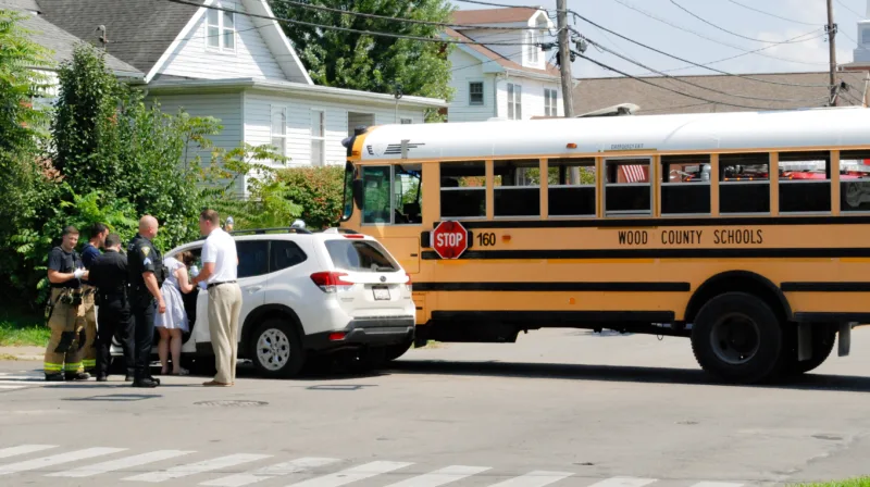 Wood County School bus in minor accident with SUV